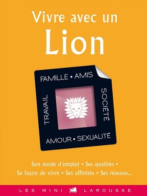 cover image of Vivre avec un Lion